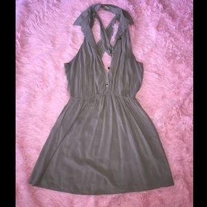 Olive green summer dress 👗💕